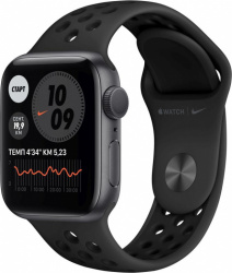 Смарт-часы Apple Watch Series 6 Nike 40mm Aluminum Space Gray (M00X3) - фото