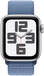 Умные часы Apple Watch SE 2023 40 мм (алюминиевый корпус, серебристый/грозовой синий, нейлоновый ремешок) - фото2