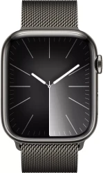 Умные часы Apple Watch Series 9 LTE 41 мм (корпус из нержавеющей графит/миланский графитовый) - фото2