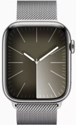 Умные часы Apple Watch Series 9 LTE 41 мм (корпус из нержавеющей стали, серебристый/миланский серебристый) - фото2