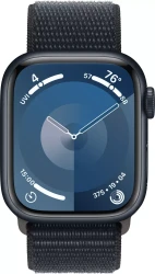 Умные часы Apple Watch Series 9 45 мм (алюминиевый корпус, полуночный/полуночный, спортивный нейлоновый ремешок) - фото2