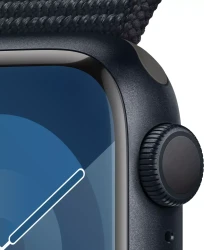 Умные часы Apple Watch Series 9 45 мм (алюминиевый корпус, полуночный/полуночный, спортивный нейлоновый ремешок) - фото3