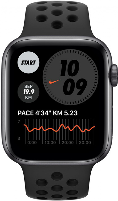 Смарт-часы Apple Watch SE Nike 44mm Aluminum Space Gray (MYYK2) - фото2