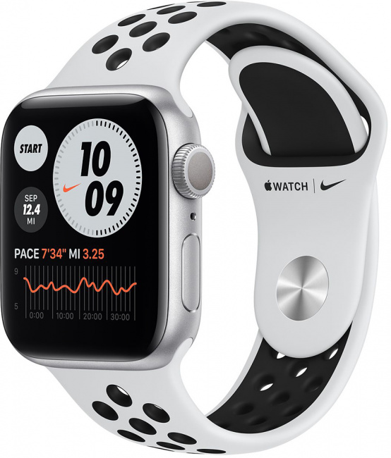 Смарт-часы Apple Watch Series 6 Nike 40mm Aluminum Silver (M00T3) - фото