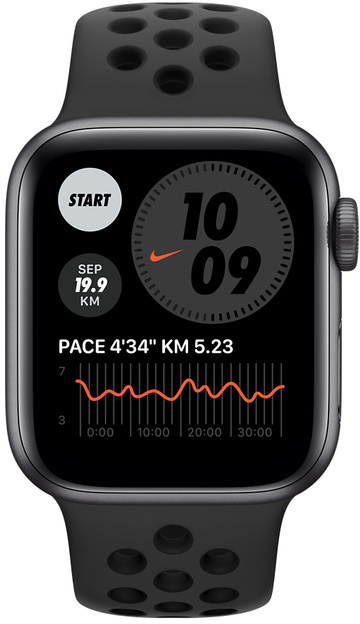 Смарт-часы Apple Watch SE Nike 40mm Aluminum Space Gray (MYYF2) - фото2