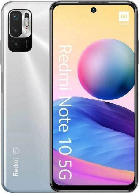 Смартфон Redmi Note 10 5G 6Gb/128Gb с NFC Silver (Global Version) - фото