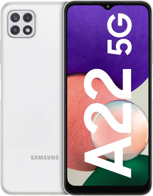 Смартфон Samsung Galaxy A22 5G 6Gb/128Gb White (SM-A226/DS)  - фото