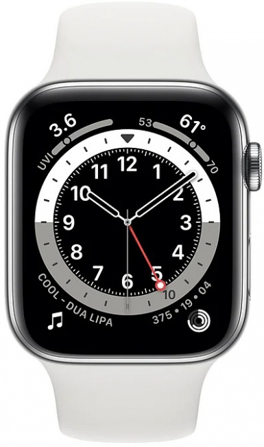 Смарт-часы Apple Watch Series 6 LTE 44mm Stainless Steel Silver (M09D3) - фото2