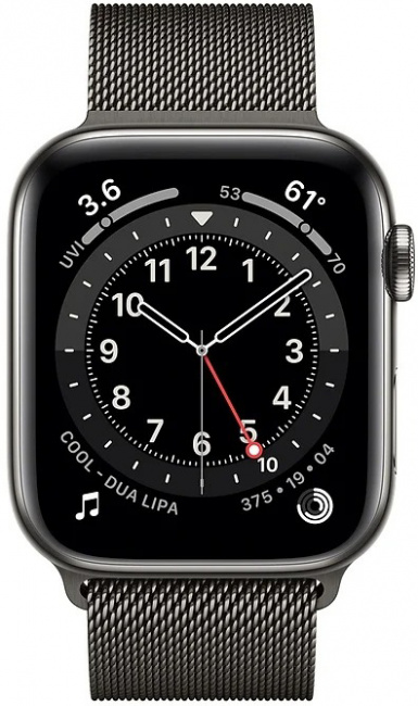 Смарт-часы Apple Watch Series 6 LTE 44mm Stainless Steel Graphite (M09J3) - фото2