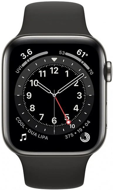 Смарт-часы Apple Watch Series 6 LTE 44mm Stainless Steel Graphite (M09H3) - фото2