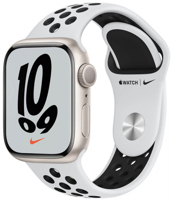 Смарт-часы Apple Watch Nike Series 7 41mm сияющая звезда (MKN33) - фото