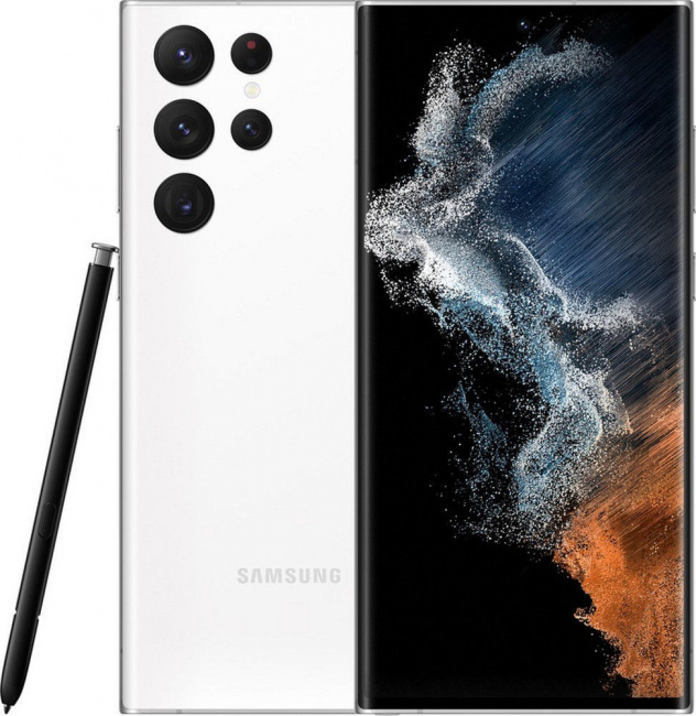 Смартфон Samsung Galaxy S22 Ultra 5G 12GB/256GB белый фантом (SM-S908B/DS) - фото