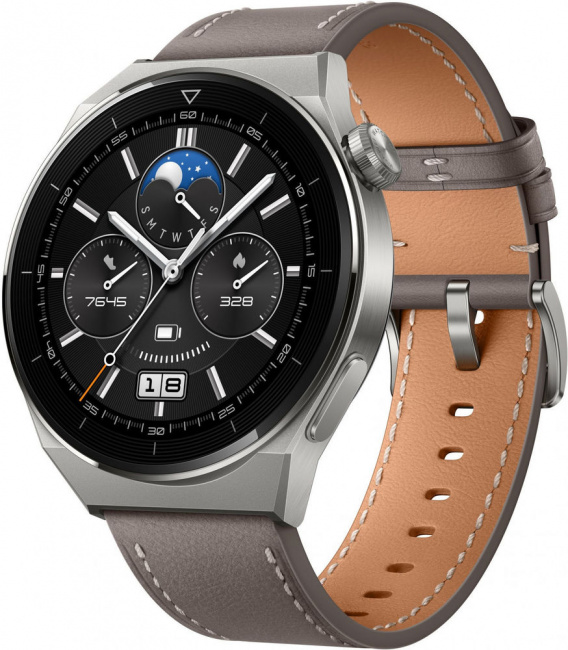 Смарт-часы Huawei Watch GT 3 Pro Titanium 46 мм (серый) - фото