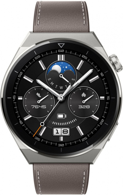 Смарт-часы Huawei Watch GT 3 Pro Titanium 46 мм (серый) - фото2