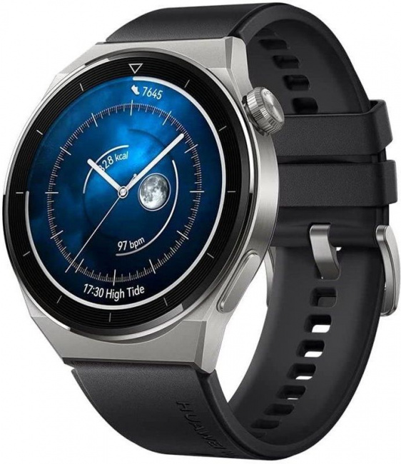 Смарт-часы Huawei Watch GT 3 Pro Titanium 46 мм (серый/черный) - фото