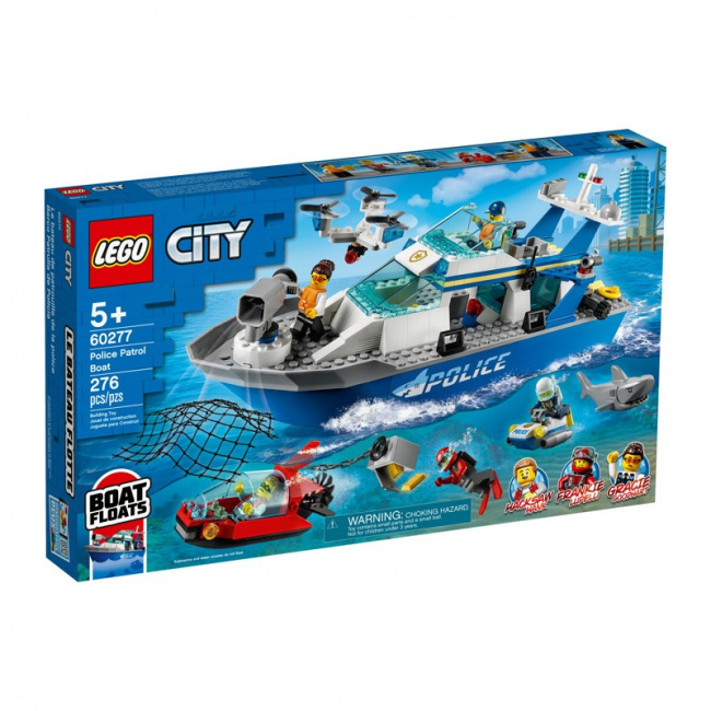 Конструктор Lego City 60277 Катер полицейского патруля - фото