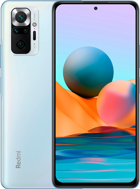 Смартфон Redmi Note 10 Pro 8Gb/256Gb голубой лед (международная версия) - фото