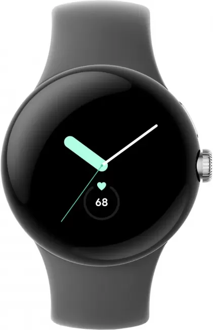 Смарт-часы Google Pixel Watch (глянцевый серебристый/угольный) - фото2