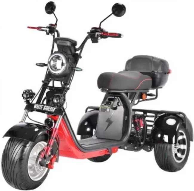 Электроскутер White Siberia CityCoco WS-Pro Trike 3000W 21Ah (черный) - фото