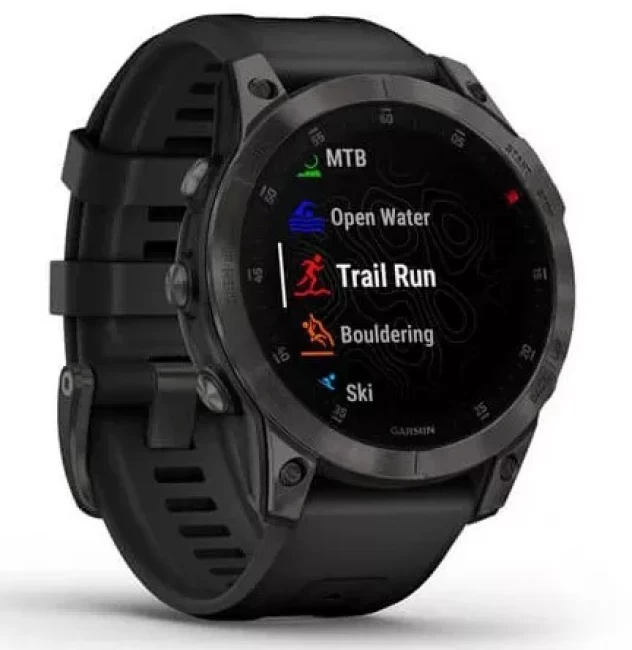 Умные часы Garmin Epix Sapphire Gen 2 (черный титан/черный) - фото2