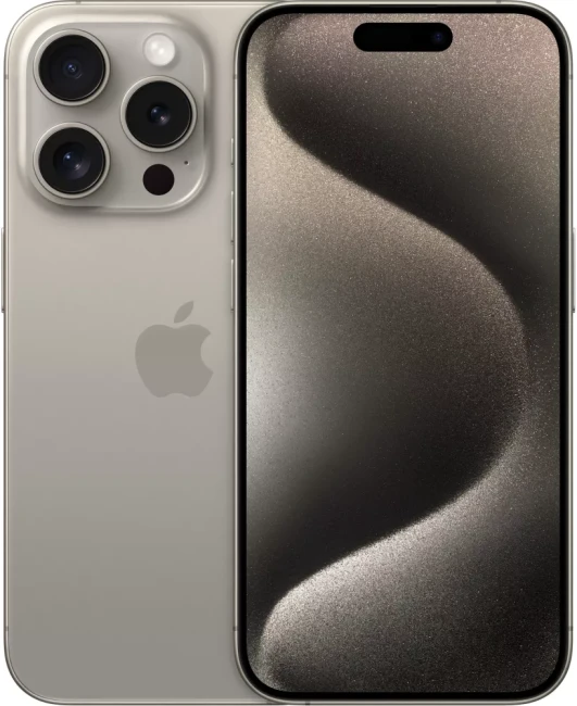 Смартфон Apple iPhone 15 Pro 256GB (природный титан) - фото