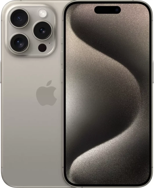 Смартфон Apple iPhone 15 Pro Dual SIM 256GB (природный титан) - фото