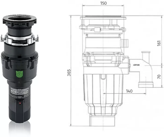 Измельчитель пищевых отходов Bone Crusher BC-500 - фото4