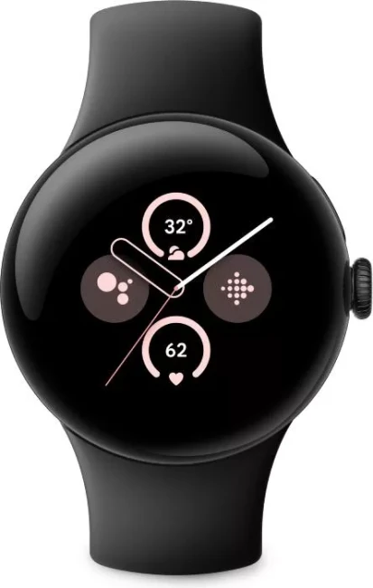 Умные часы Google Pixel Watch 2 LTE (матовый черный/обсидиан, спортивный силиконовый ремешок) - фото3