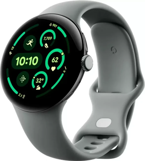 Умные часы Google Pixel Watch 3 LTE 45 мм (лесной орех/лесной орех, спортивный силиконовый ремешок)