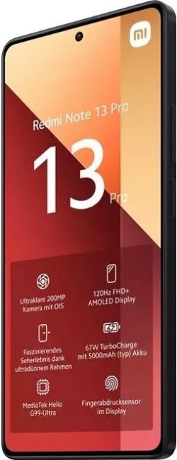 Смартфон Redmi Note 13 Pro 12GB/256GB с NFC международная версия (полуночный черный) - фото3