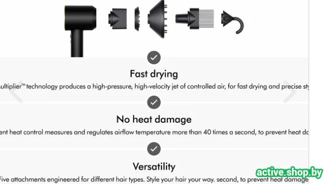 Фен Dyson HD07 Supersonic (черный оникс/золотистый) - фото5