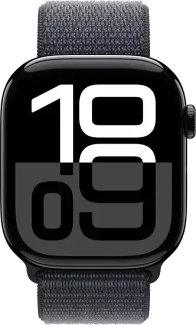 Умные часы Apple Watch Series 10 46 мм (алюминиевый корпус, черный/темно-серый, нейлоновый ремешок) - фото2