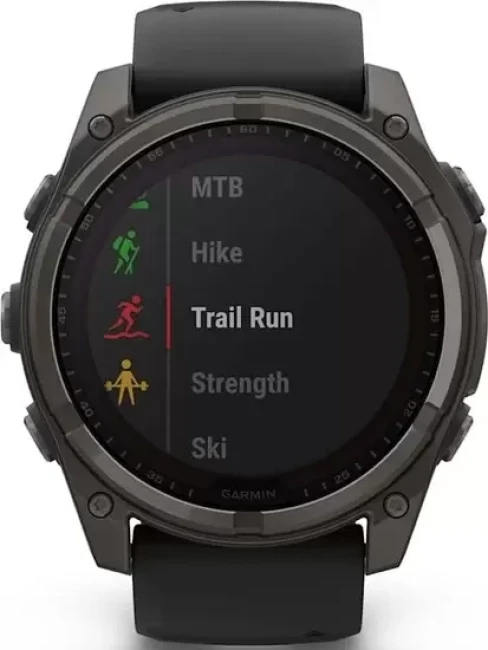 Умные часы Garmin Fenix 8 Solar, Sapphire 51мм (титановый угольно-серый с DLC-покрытием и черным ремешком) - фото6