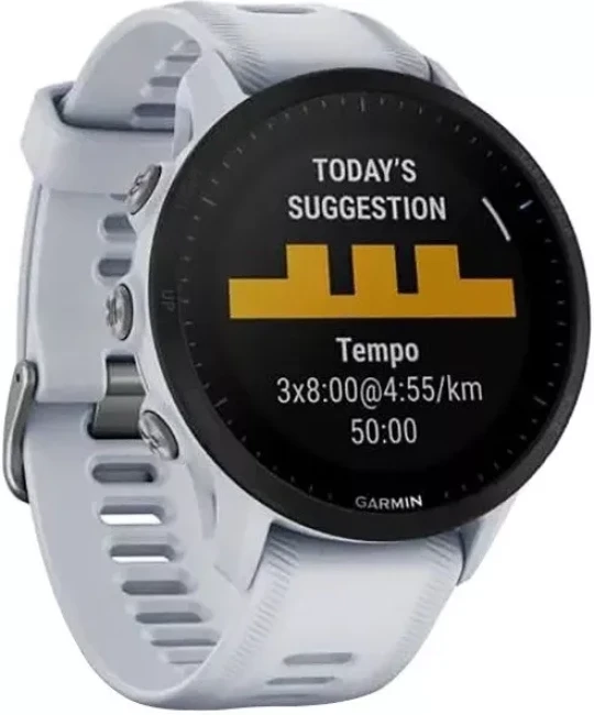 Умные часы Garmin Forerunner 955 Solar (белый камень) - фото4