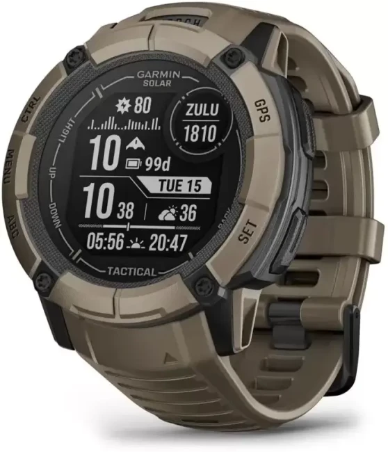 Умные часы Garmin Instinct 2x Solar Tactical Edition (светло-коричневый) - фото