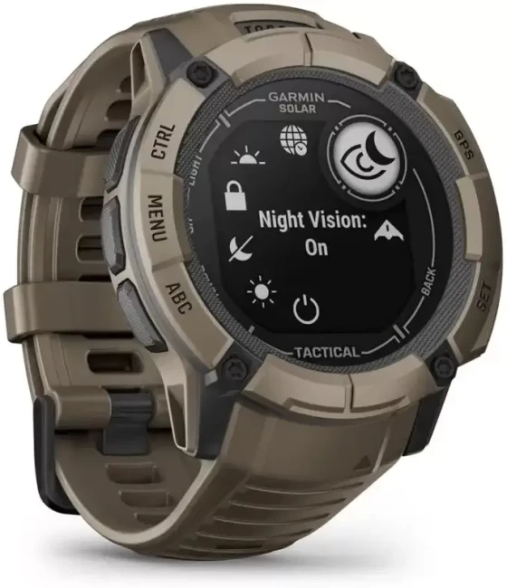 Умные часы Garmin Instinct 2x Solar Tactical Edition (светло-коричневый) - фото3