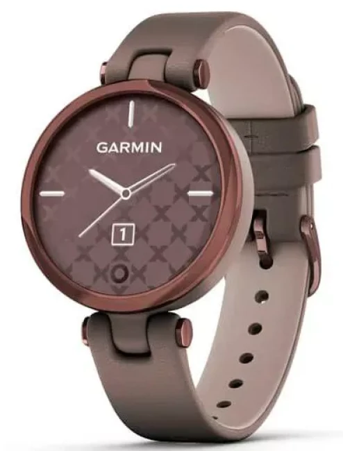 Умные часы Garmin Lily (темно-бронзовый/кожаный ремешок) - фото