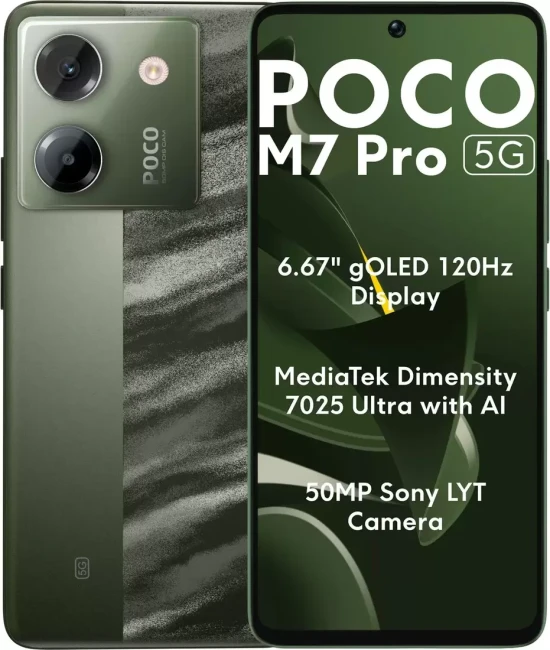 Смартфон POCO M7 Pro 5G 12GB/256GB международная версия (зеленый)