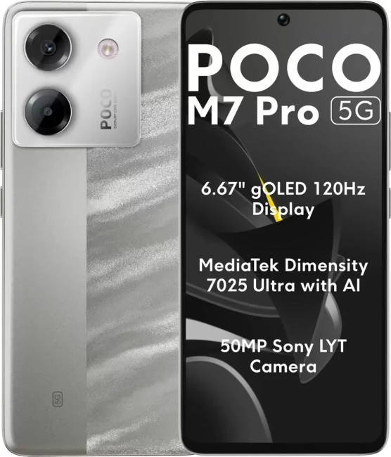 Смартфон POCO M7 Pro 5G 8GB/256GB международная версия (серебристый)