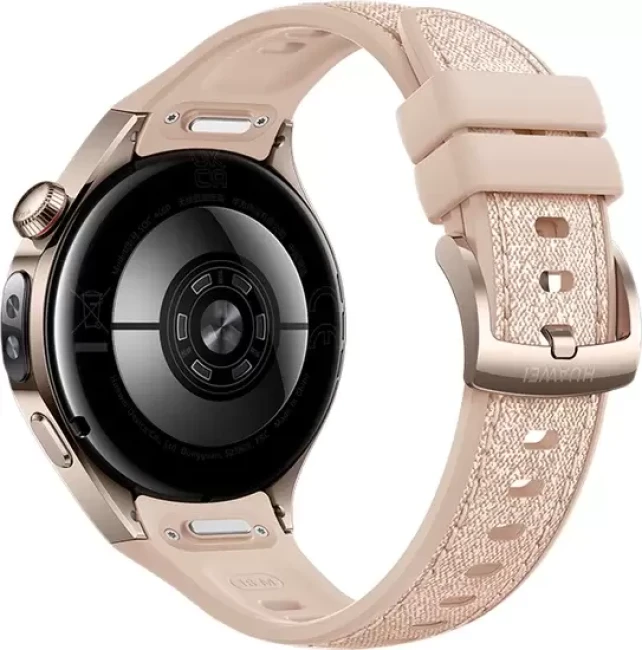 Умные часы Huawei Watch 5 42 мм (песочный, с бежевым силиконовым ремешком, международная версия) - фото2