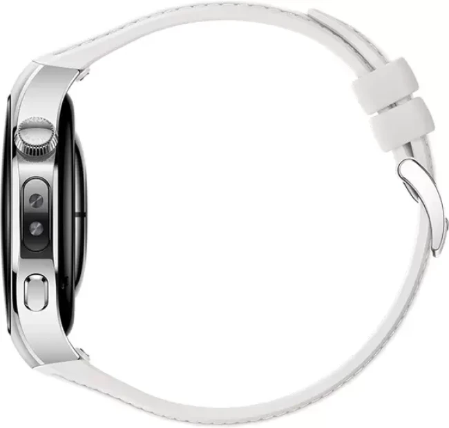 Умные часы Huawei Watch 5 42 мм (серебристый, с белым силиконовым ремешком, международная версия) - фото4