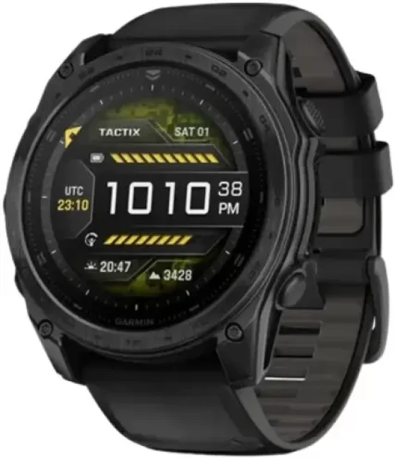 Умные часы Garmin Tactix 8 AMOLED 51 мм (с черным силиконовым ремешком)