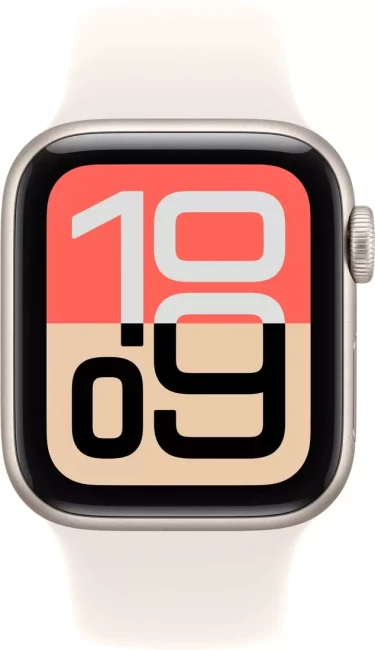 Умные часы Apple Watch SE 3 40 мм (алюминиевый корпус, звездный свет/звездный свет, спортивный силиконовый ремешок M/L) - фото2