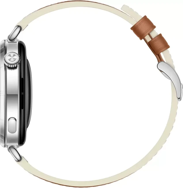 Умные часы Huawei Watch GT 6 41 мм (серебристый, с коричневым кожаным ремешком, международная версия) - фото3