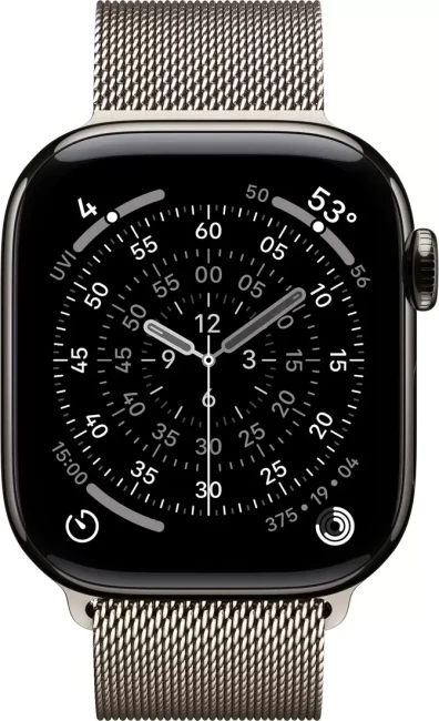 Умные часы Apple Watch Series 11 LTE 46 мм (титановый корпус, сланец/природный, миланская петля) - фото2