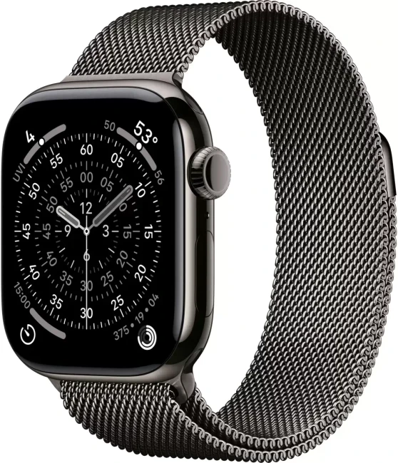 Умные часы Apple Watch Series 11 LTE 42 мм (титановый корпус, сланец/сланец, миланская петля) - фото