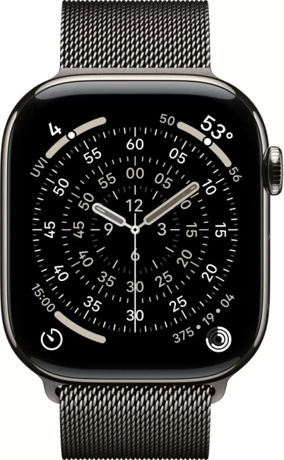 Умные часы Apple Watch Series 11 LTE 46 мм (титановый корпус, природный/сланец, миланская петля) - фото2