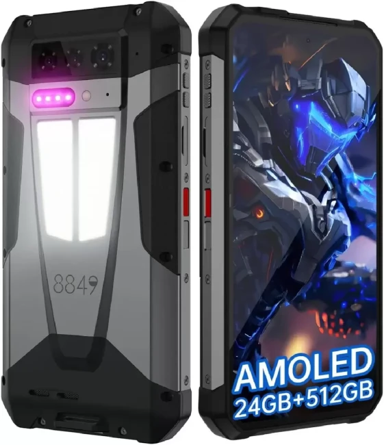 Смартфон Unihertz 8849 Tank 4 12GB/512GB (черный/серый) - фото2