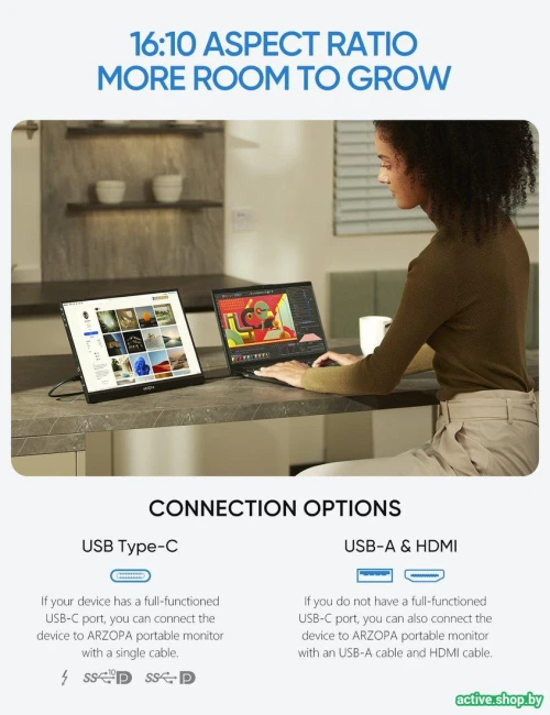 Портативный монитор Arzopa Z1RC - фото4