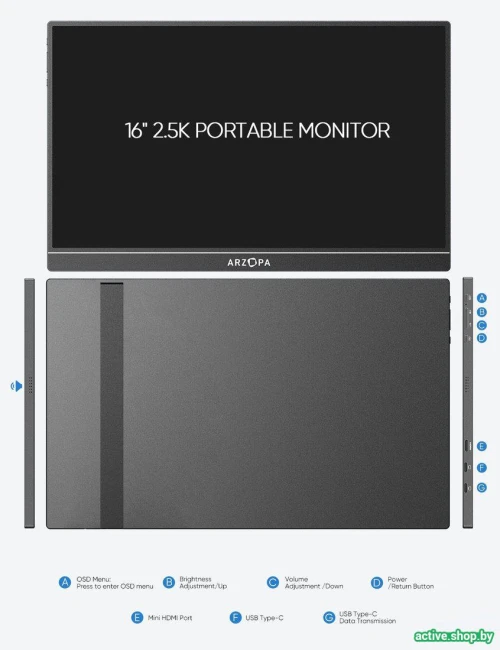 Портативный монитор Arzopa Z1RC - фото6